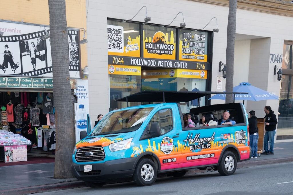 Hollywood Bus Tour Open Air Vehicle