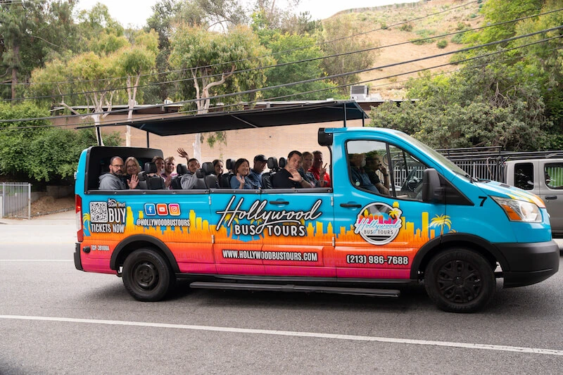 Hollywood Bus Tour open air van