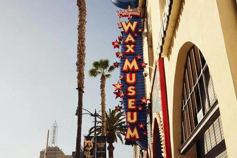 Hollywood wax museum sign