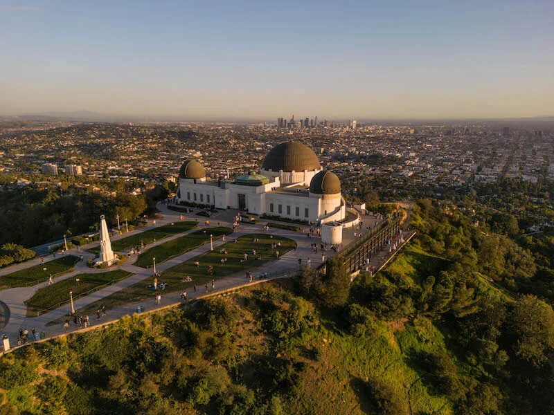 Aerial view of Griffith Observatory