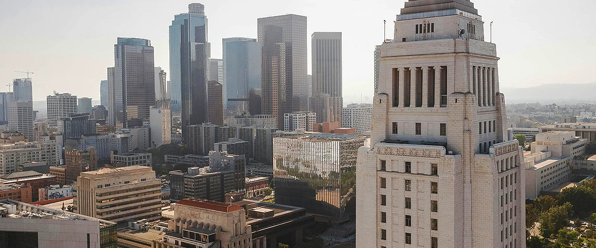 Los Angeles City Hall building downtown skyline architecture