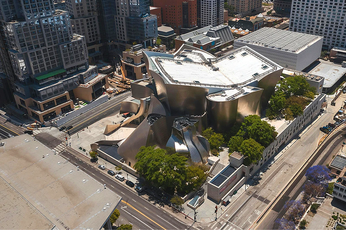 Frank Gehry Walt Disney Concert Hall stainless steel architecture