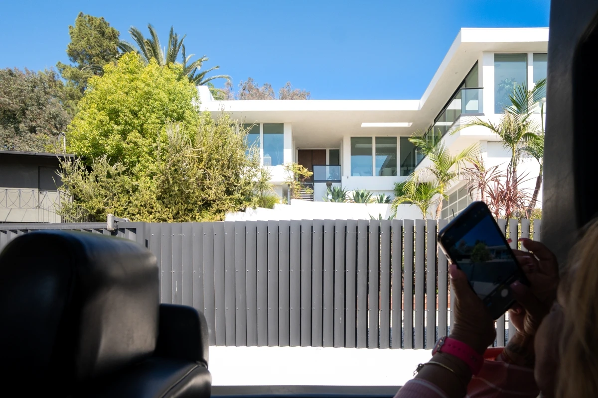 Celebrity homes Hollywood Hills tour photography