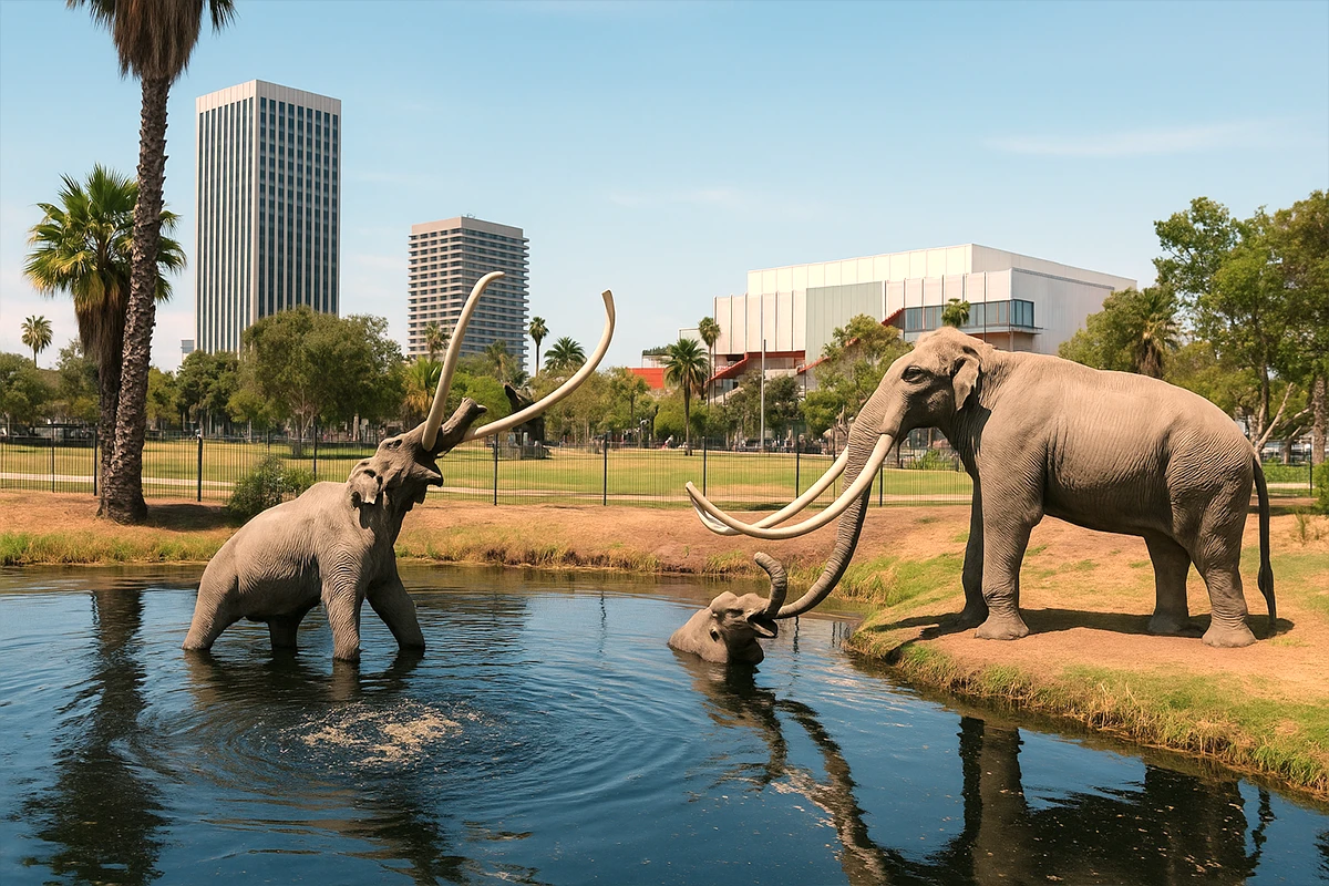 La Brea Tar Pits museum Hollywood tours downtown LA