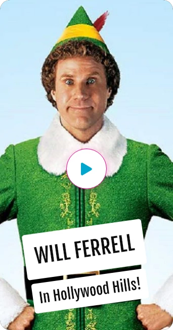 will ferrel posing for a photo dressed as an elf