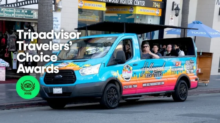 Hollywood Bus Tour Open Air Vehicle